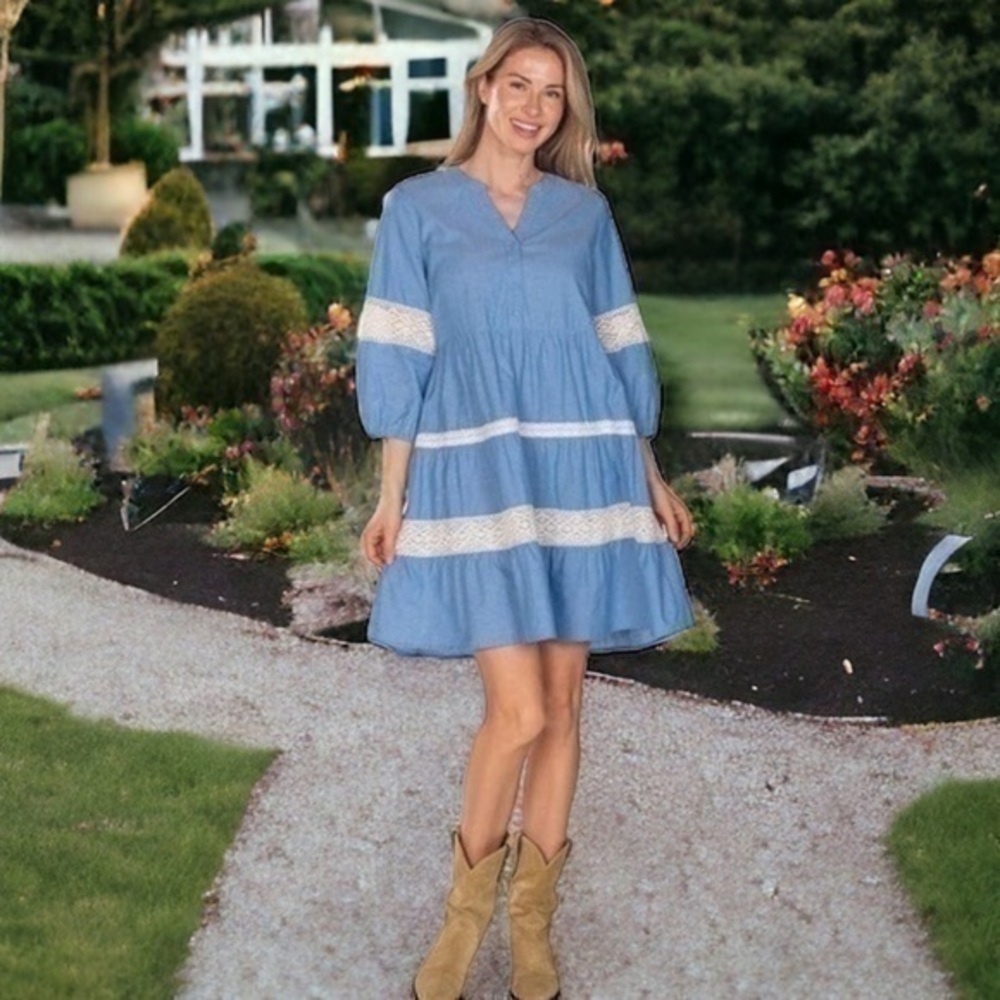 Johnny Was LAGUNA PIECED MINI DRESS NWT (oversized)